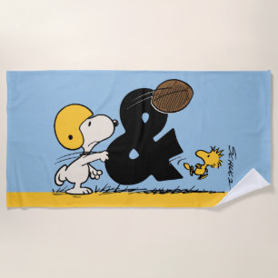 Erdnüsse   Snoopy & Woodstock Football Strandtuch