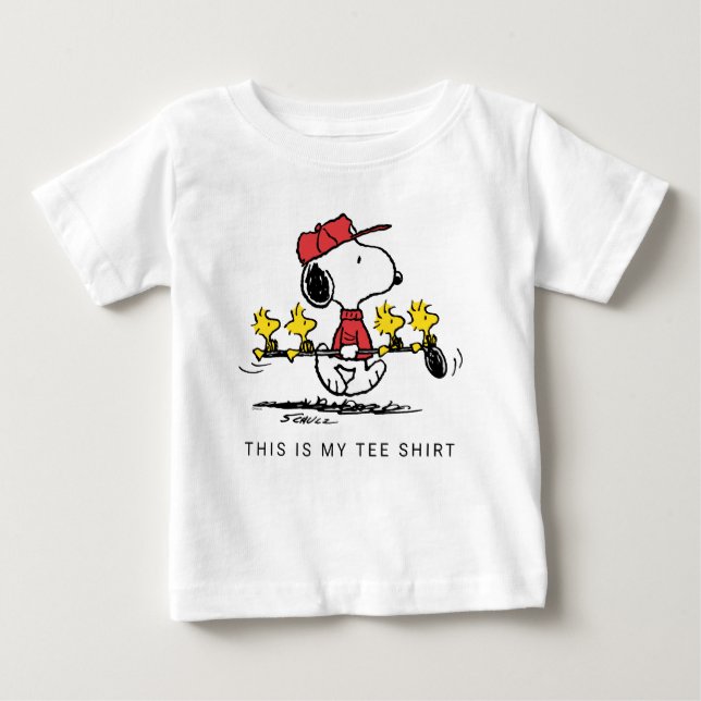 Erdnüsse | Snoopy, Woodstock & Friends Golf Baby T-shirt (Vorderseite)