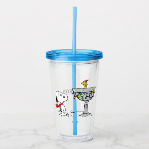 Erdnüsse Snoopy & Woodstock Gefrorenes Birdbad Acryltrinkbecher