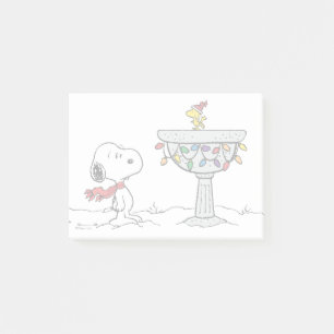 Erdnüsse Snoopy & Woodstock Gefrorenes Birdbad Post-it Klebezettel