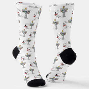 Erdnüsse   Snoopy & Woodstock Gefrorenes Birdbad Socken