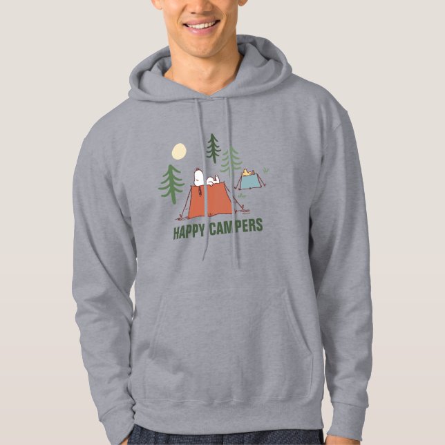 Erdnüsse | Snoopy & Woodstock Glück ist Camping Hoodie (Vorderseite)