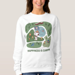 Erdnüsse   Snoopy & Woodstock Glück ist Camping Sweatshirt