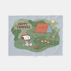 Erdnüsse Snoopy & Woodstock Happy Campers Fleecedecke