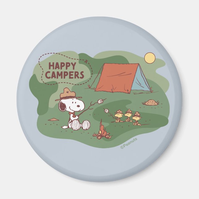 Erdnüsse | Snoopy & Woodstock Happy Campers Magnet (Vorne)