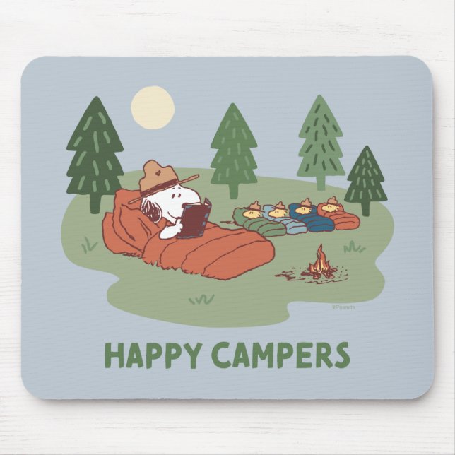 Erdnüsse | Snoopy & Woodstock Happy Campers Mousepad (Vorne)