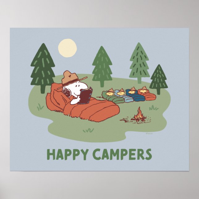 Erdnüsse | Snoopy & Woodstock Happy Campers Poster (Vorne)