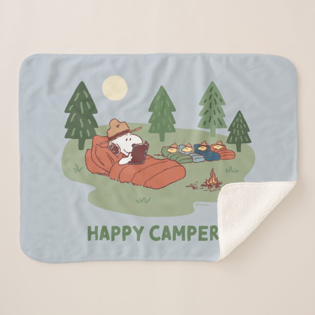 Erdnüsse | Snoopy & Woodstock Happy Campers Sherpadecke (Vorderseite (Horizontal))