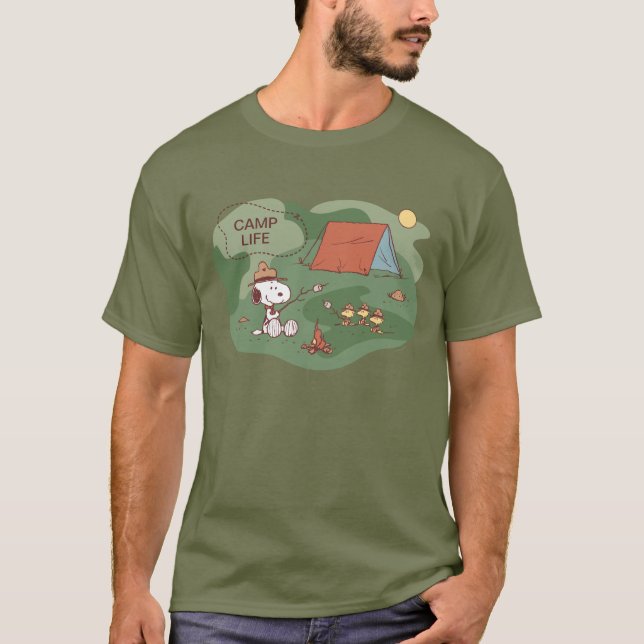 Erdnüsse | Snoopy & Woodstock Happy Campers T-Shirt (Vorderseite)