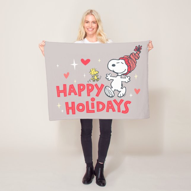 Erdnüsse | Snoopy & Woodstock Happy Holidays Fleecedecke (Beispiel)