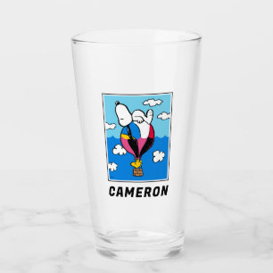 Erdnüsse Snoopy & Woodstock Heißluftballon Glas