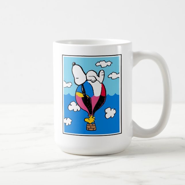 Erdnüsse | Snoopy & Woodstock Heißluftballon Kaffeetasse (Rechts)