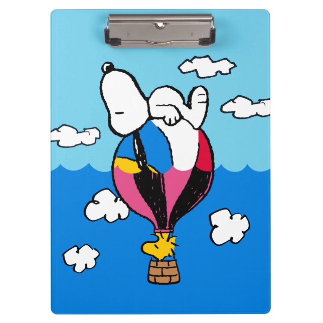 Erdnüsse | Snoopy & Woodstock Heißluftballon Klemmbrett (Vorderseite)