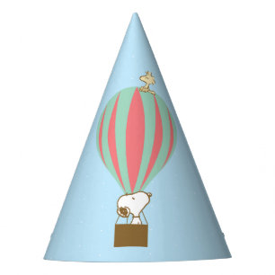 Erdnüsse Snoopy & Woodstock Heißluftballon Partyhütchen
