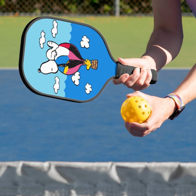 Erdnüsse | Snoopy & Woodstock Heißluftballon Pickleball Schläger (InSitu)