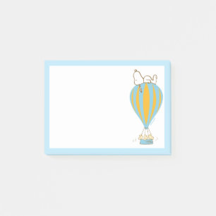 Erdnüsse   Snoopy & Woodstock Heißluftballon Post-it Klebezettel