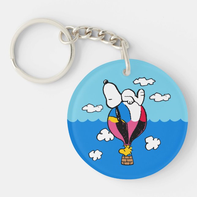 Erdnüsse | Snoopy & Woodstock Heißluftballon Schlüsselanhänger (Vorderseite)