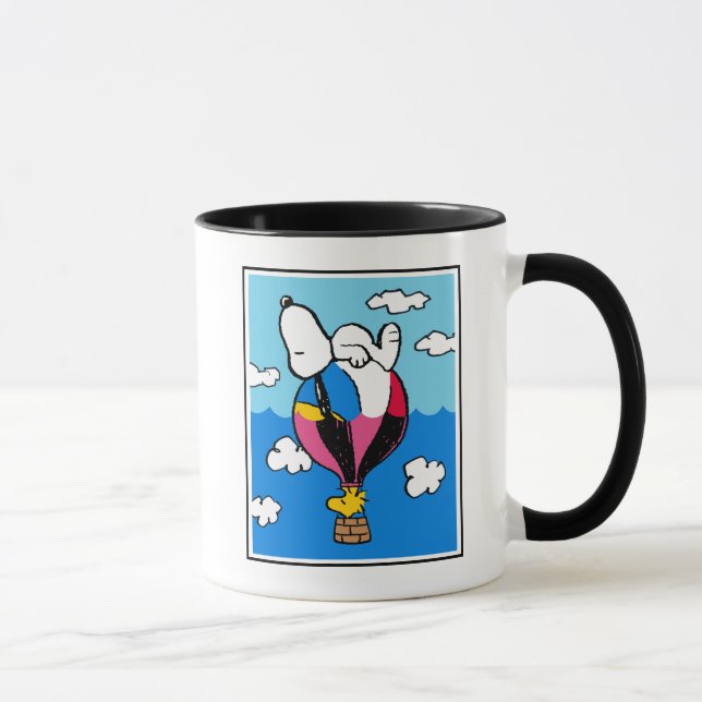 Erdnüsse | Snoopy & Woodstock Heißluftballon Tasse (Rechts)
