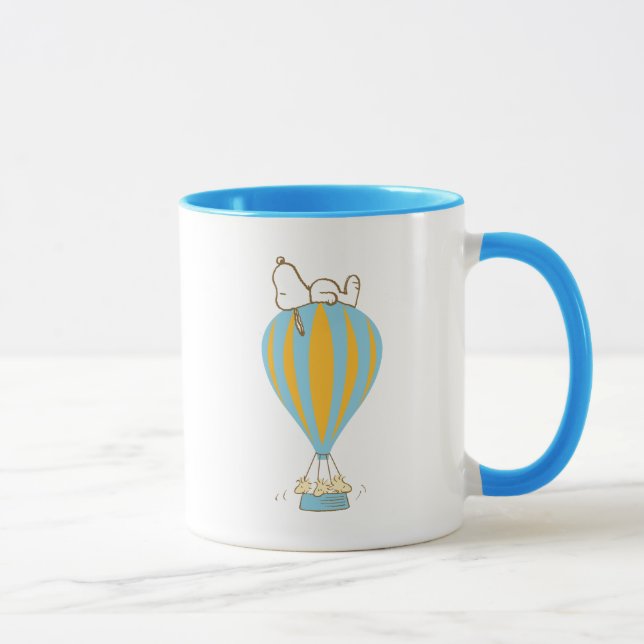 Erdnüsse | Snoopy & Woodstock Heißluftballon Tasse (Rechts)