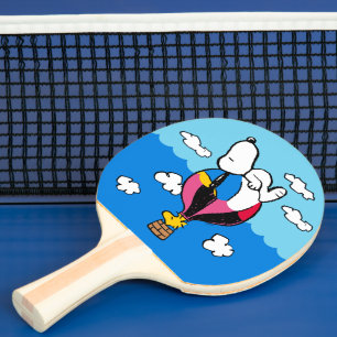 Erdnüsse Snoopy & Woodstock Heißluftballon Tischtennis Schläger