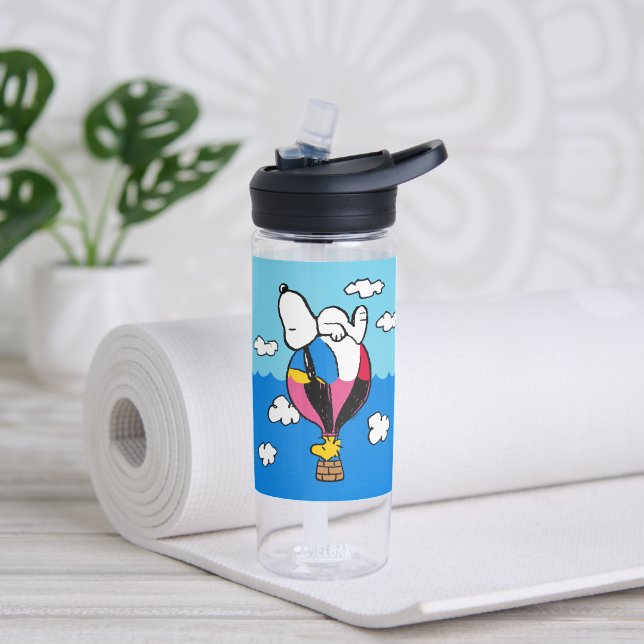 Erdnüsse | Snoopy & Woodstock Heißluftballon Trinkflasche (Yoga)