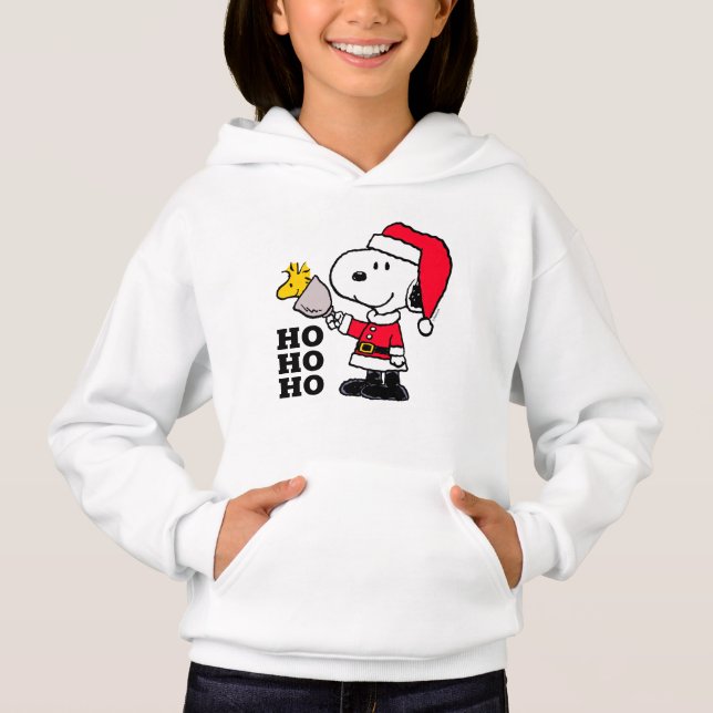 Erdnüsse | Snoopy & Woodstock Ho Ho Ho Hoodie (Vorderseite)
