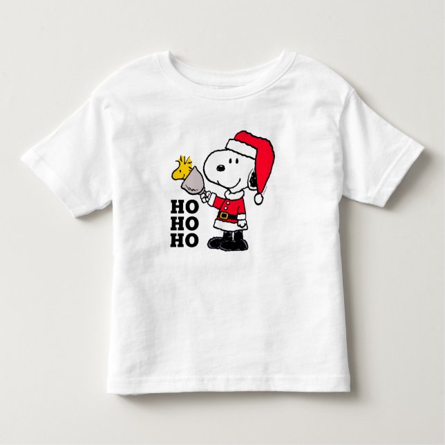 Erdnüsse | Snoopy & Woodstock Ho Ho Ho Kleinkind T-shirt (Vorderseite)