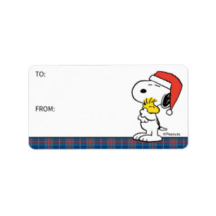 Erdnüsse Snoopy & Woodstock Holiday Hugs Geschen Adressaufkleber