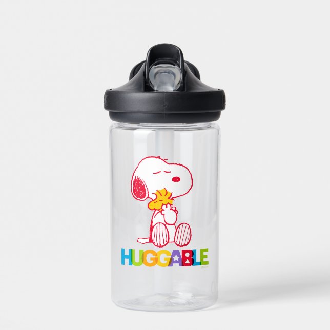 Erdnüsse | Snoopy & Woodstock Huggable Trinkflasche (Vorne)