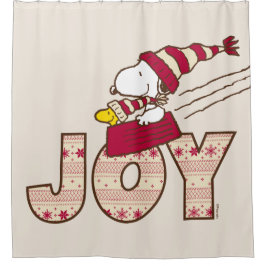 Erdnüsse | Snoopy & Woodstock Joy Sled Ride Duschvorhang