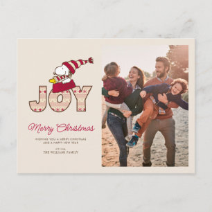 Erdnüsse   Snoopy & Woodstock Joy Sled Ride Feiertagspostkarte