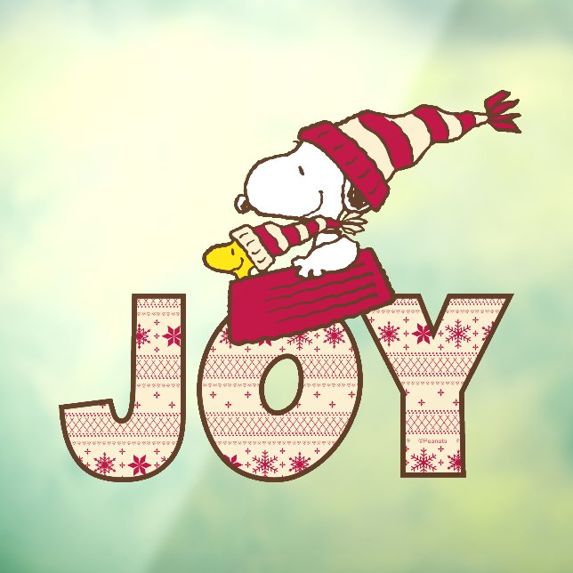 Erdnüsse | Snoopy & Woodstock Joy Sled Ride Fensteraufkleber (Blatt 3)