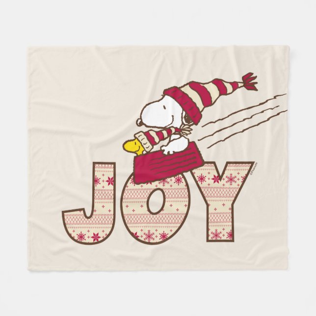 Erdnüsse | Snoopy & Woodstock Joy Sled Ride Fleecedecke (Vorderseite (Horizontal))