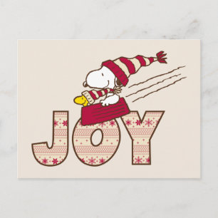 Erdnüsse Snoopy & Woodstock Joy Sled Ride Postkarte
