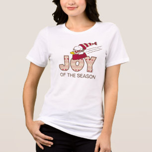 Erdnüsse Snoopy & Woodstock Joy Sled Ride Tri-Blend Shirt
