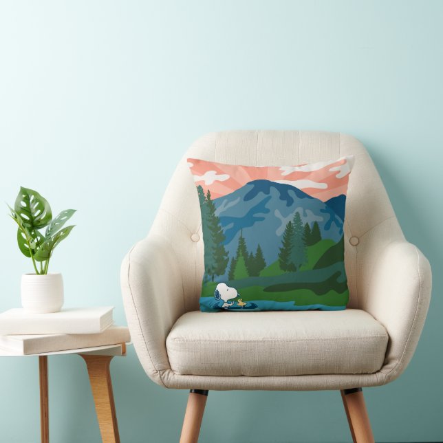 Erdnüsse | Snoopy & Woodstock Kanu Kissen (Stuhl )