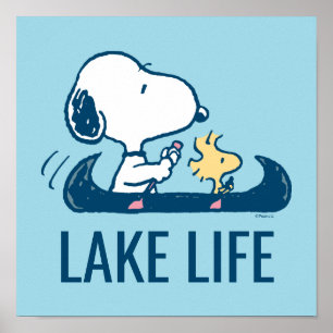 Erdnüsse   Snoopy & Woodstock Kanu Poster