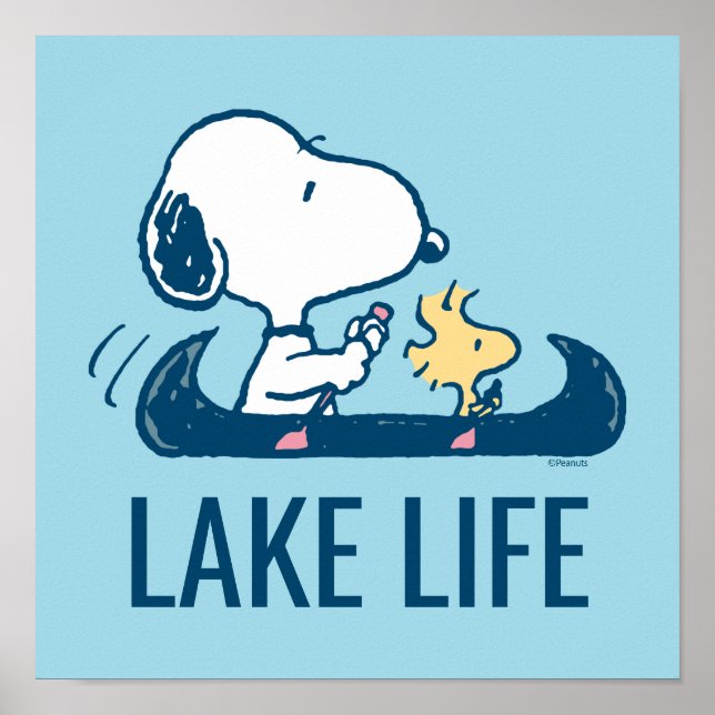 Erdnüsse | Snoopy & Woodstock Kanu Poster (Vorne)