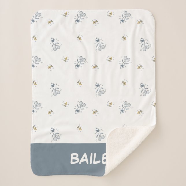 Erdnüsse | Snoopy & Woodstock Laughtern Muster Sherpadecke (Vorderseite)