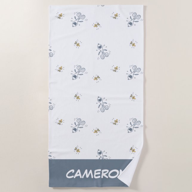 Erdnüsse | Snoopy & Woodstock Laughtern Muster Strandtuch (Vorderseite)