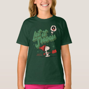 Erdnüsse Snoopy & Woodstock Let It Snow T-Shirt