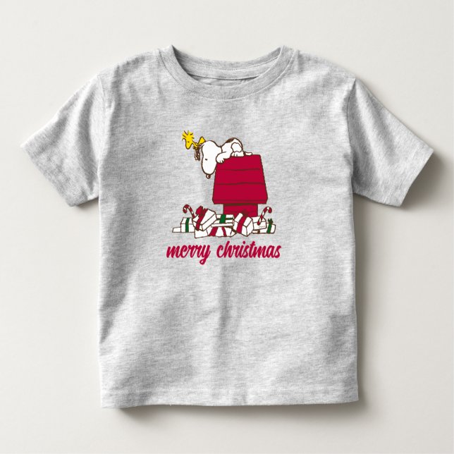 Erdnüsse | Snoopy & Woodstock Merry Ugly Sweater Kleinkind T-shirt (Vorderseite)