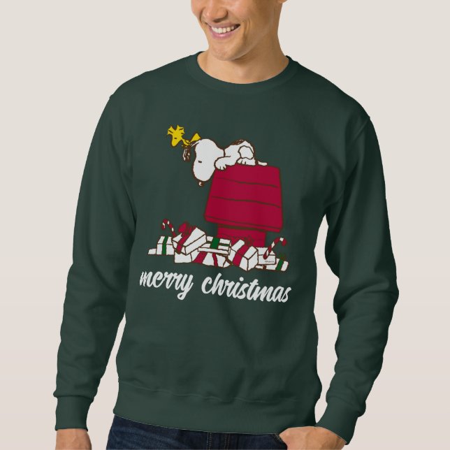 Erdnüsse | Snoopy & Woodstock Merry Ugly Sweater Sweatshirt (Vorderseite)