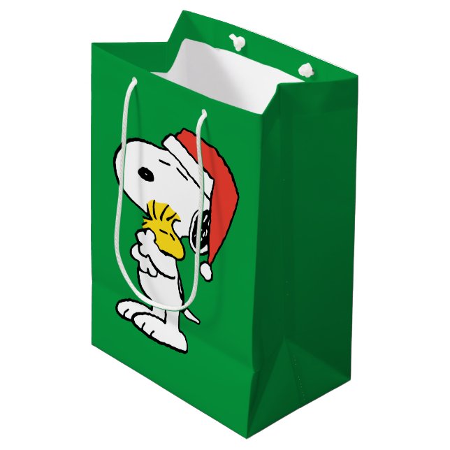 Erdnüsse | Snoopy & Woodstock Mittlere Geschenktüte (Vorderseite Schrägansicht)