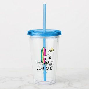 Erdnüsse Snoopy & Woodstock Name hinzufügen Acryltrinkbecher
