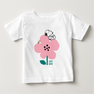 Erdnüsse Snoopy & Woodstock Nickerchen auf rosa Baby T-shirt