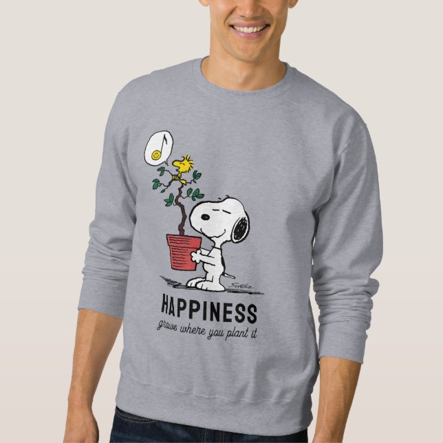 Erdnüsse | Snoopy & Woodstock Pflanze A Baum Sweatshirt (Vorderseite)