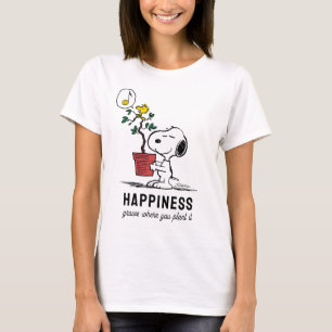 Erdnüsse Snoopy & Woodstock Pflanze A Baum T-Shirt