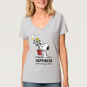 Erdnüsse Snoopy & Woodstock Pflanze A Baum T-Shirt