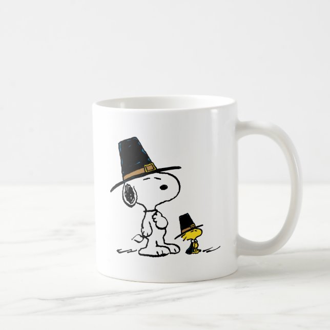Erdnüsse | Snoopy & Woodstock Pilgrim Kaffeetasse (Rechts)